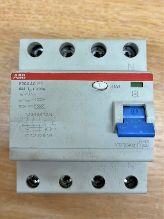ABB F204 AC 63A 0.03A 10KA F0821